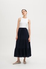 SEINE TIERED DRAWSTRING MAXI SKIRT