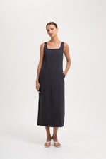 SLOANE PANELLED SQUARE NECK SLEEVELESS DRESS