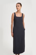 SLOANE PANELLED SQUARE NECK SLEEVELESS DRESS
