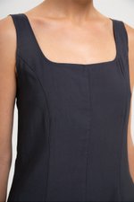 SLOANE PANELLED SQUARE NECK SLEEVELESS DRESS
