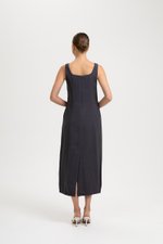 SLOANE PANELLED SQUARE NECK SLEEVELESS DRESS