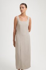 SLOANE PANELLED SQUARE NECK SLEEVELESS DRESS