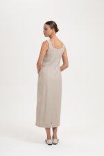 SLOANE PANELLED SQUARE NECK SLEEVELESS DRESS