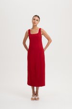SLOANE PANELLED SQUARE NECK SLEEVELESS DRESS