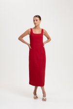 SLOANE PANELLED SQUARE NECK SLEEVELESS DRESS