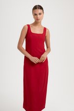 SLOANE PANELLED SQUARE NECK SLEEVELESS DRESS