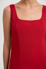 SLOANE PANELLED SQUARE NECK SLEEVELESS DRESS