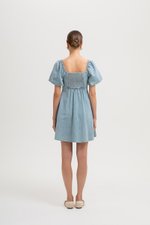 SIMONE PUFF SLEEVES DENIM DRESS