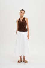 KATIYA RUCHED LINEN TOP KATIYA RUCHED LINEN TOP