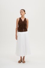 KATIYA RUCHED LINEN TOP KATIYA RUCHED LINEN TOP