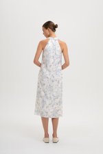 RAYLA FLORAL PRINTED HALTER MIDI DRESS W SASH RAYLA FLORAL PRINTED HALTER MIDI DRESS W SASH