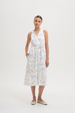 RAYLA FLORAL PRINTED HALTER MIDI DRESS W SASH RAYLA FLORAL PRINTED HALTER MIDI DRESS W SASH