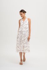 RAYLA FLORAL PRINTED HALTER MIDI DRESS W SASH RAYLA FLORAL PRINTED HALTER MIDI DRESS W SASH