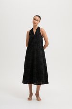 KALYSSA EMBROIDERED HALTER DRESS KALYSSA EMBROIDERED HALTER DRESS