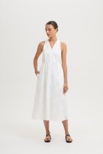 KALYSSA EMBROIDERED HALTER DRESS KALYSSA EMBROIDERED HALTER DRESS