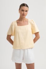 KANDY FLUTTER SLEEVE LINEN TOP KANDY FLUTTER SLEEVE LINEN TOP