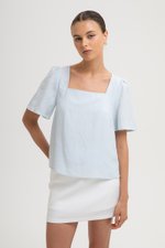 KANDY FLUTTER SLEEVE LINEN TOP KANDY FLUTTER SLEEVE LINEN TOP