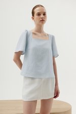 KANDY FLUTTER SLEEVE LINEN TOP KANDY FLUTTER SLEEVE LINEN TOP