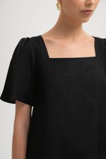 KANDY FLUTTER SLEEVE LINEN TOP KANDY FLUTTER SLEEVE LINEN TOP