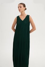 CLAUDIA PLEATED MAXI DRESS