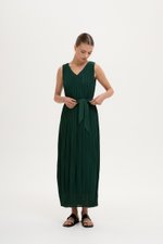 CLAUDIA PLEATED MAXI DRESS