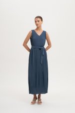 CLAUDIA PLEATED MAXI DRESS