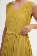 CLAUDIA PLEATED MAXI DRESS