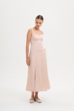 NALLA LINEN MIDI DRESS