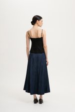 YASMINE RUCHED CAMI LINEN TOP