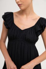 GABINA FLUTTER SLEEVE MAXI LINEN DRESS GABINA FLUTTER SLEEVE MAXI LINEN DRESS