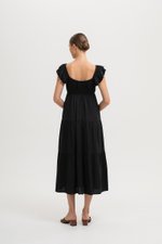 GABINA FLUTTER SLEEVE MAXI LINEN DRESS GABINA FLUTTER SLEEVE MAXI LINEN DRESS