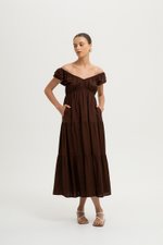 GABINA FLUTTER SLEEVE MAXI LINEN DRESS GABINA FLUTTER SLEEVE MAXI LINEN DRESS