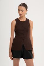 ROSA VEST LINEN TOP