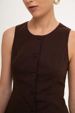ROSA VEST LINEN TOP