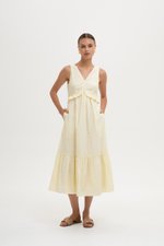 DAHLIA RUFFLE MIDI DRESS DAHLIA RUFFLE MIDI DRESS