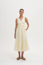 DAHLIA RUFFLE MIDI DRESS DAHLIA RUFFLE MIDI DRESS
