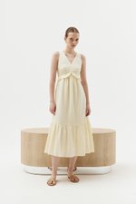 DAHLIA RUFFLE MIDI DRESS DAHLIA RUFFLE MIDI DRESS