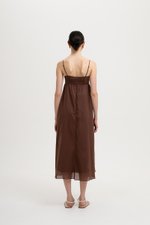 KAYLA RUCHED LINEN MAXI DRESS