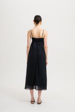 KAYLA RUCHED LINEN MAXI DRESS
