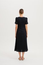 RAQUEL PUFF SLEEVE PANELLED LINEN DRESS RAQUEL PUFF SLEEVE PANELLED LINEN DRESS