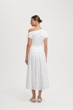 *BACKORDER 2* SAMIRA ASYMMETRIC RUCHED MODAL TEE