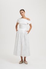 *BACKORDER 2* SAMIRA ASYMMETRIC RUCHED MODAL TEE