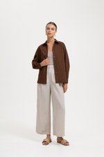 KIARA TIE BACK OVERSIZED BUTTONDOWN SHIRT KIARA TIE BACK OVERSIZED BUTTONDOWN SHIRT