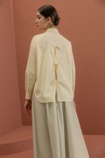 KIARA TIE BACK OVERSIZED BUTTONDOWN SHIRT KIARA TIE BACK OVERSIZED BUTTONDOWN SHIRT