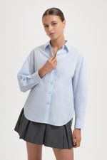KIARA TIE BACK OVERSIZED BUTTONDOWN SHIRT KIARA TIE BACK OVERSIZED BUTTONDOWN SHIRT