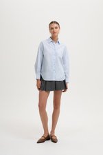 KIARA TIE BACK OVERSIZED BUTTONDOWN SHIRT KIARA TIE BACK OVERSIZED BUTTONDOWN SHIRT