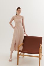 NALLA LINEN MIDI DRESS