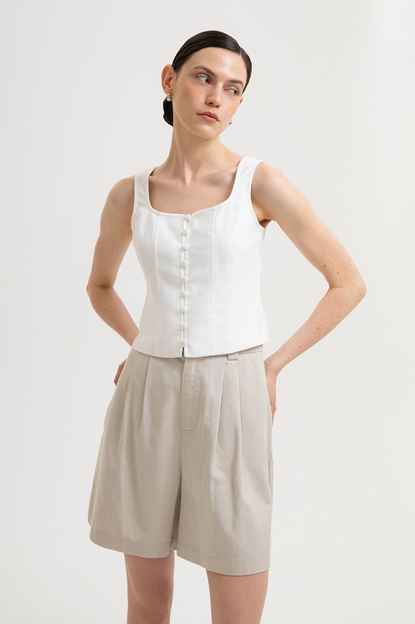 DANIELLE BUTTONDOWN BUSTIER TOP