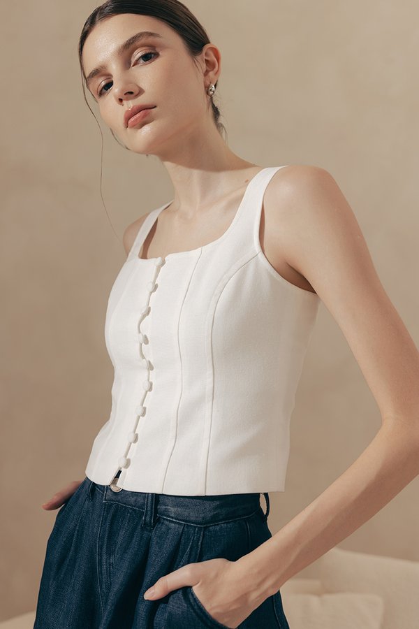 DANIELLE BUTTONDOWN BUSTIER TOP