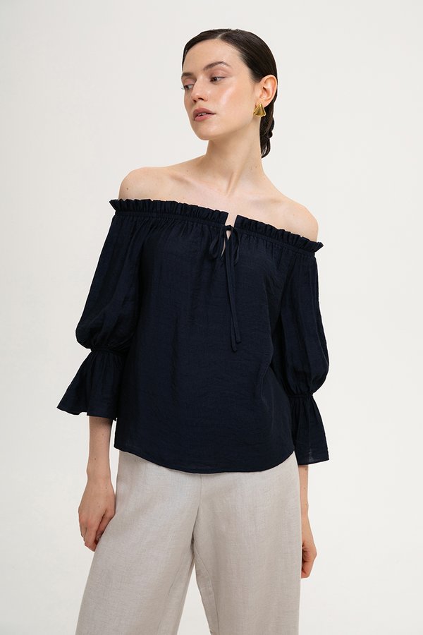 RUBY OFFSHOULDER BALLOON SLEEVE TOP